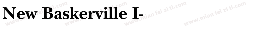 New Baskerville I字体转换